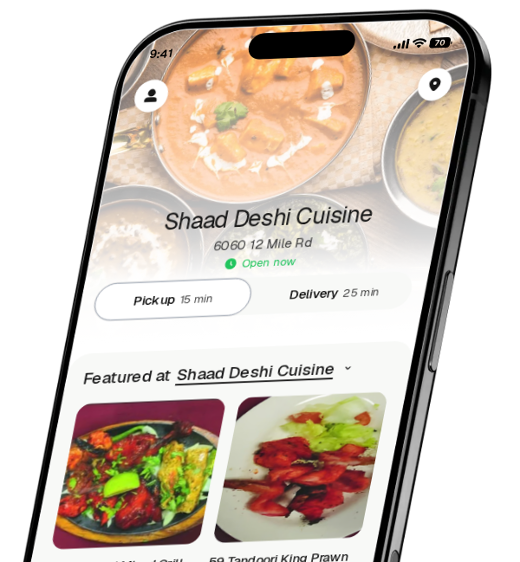 Shaad Deshi Cuisine app preview