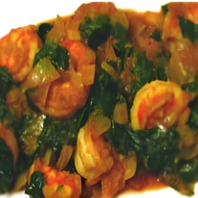 45. King Prawn Saag.