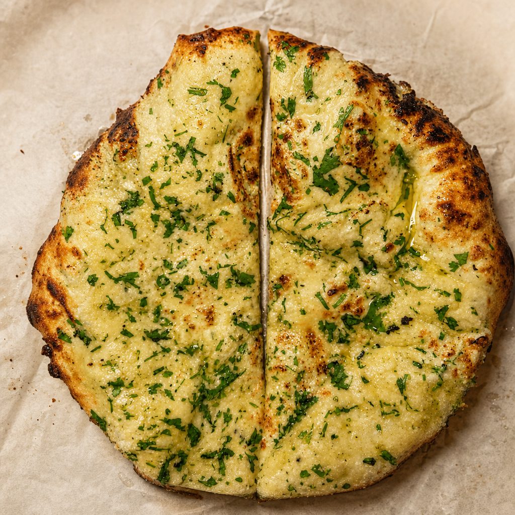 91. Garlic Naan.